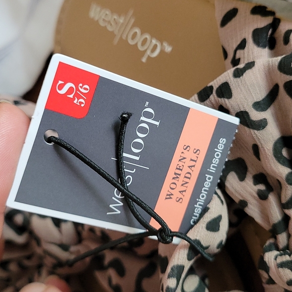 NWT WESTLOOP Leopard Bow slide sandals - Picture 13 of 14